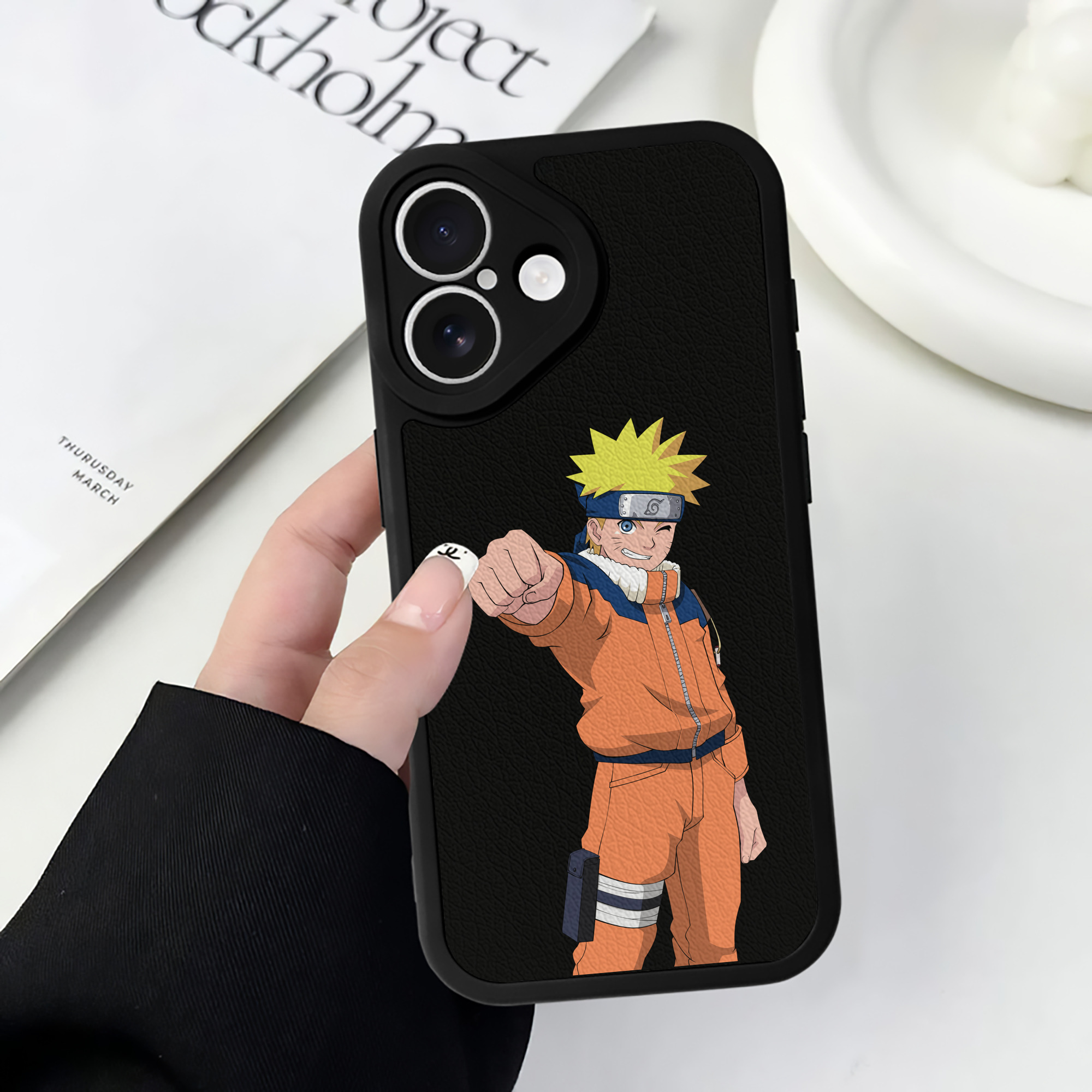 （画像用） NARUTO -ナルト- うずまき ナルト Uzumaki Naruto 【iPhone 16シリーズ対応】シリコンスマホケース（レザー調） 材質：シリコン